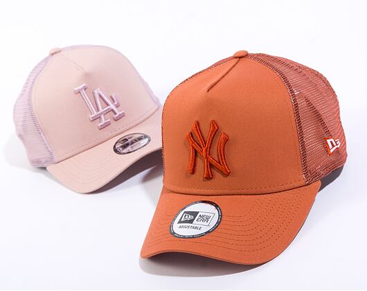 Kšiltovka New Era 9FORTY A-Frame Trucker MLB Tonal Mesh New York Yankees Redwood