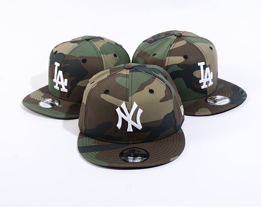 Dětská kšiltovka New Era 9FIFTY Kids MLB Team Camo Los Angeles Dodgers Woodland Camo