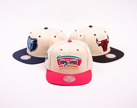 Kšiltovka Mitchell & Ness NBA Sail 2 Tone Snapback Hwc San Antonio Spurs Off White