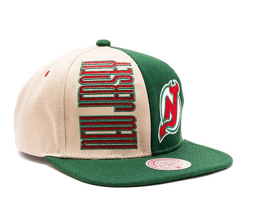 Kšiltovka Mitchell & Ness NHL Pop Panel Snapback New Jersey Devils Off White