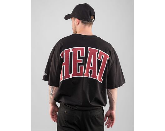 Triko New Era NBA Infill Logo Oversized Tee Miami Heat Black / Scarlet