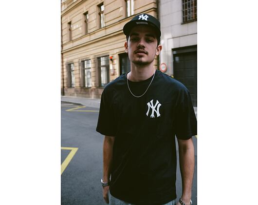Triko New Era MLB Stadium Graphic Oversized Tee New York Yankees Navy / White