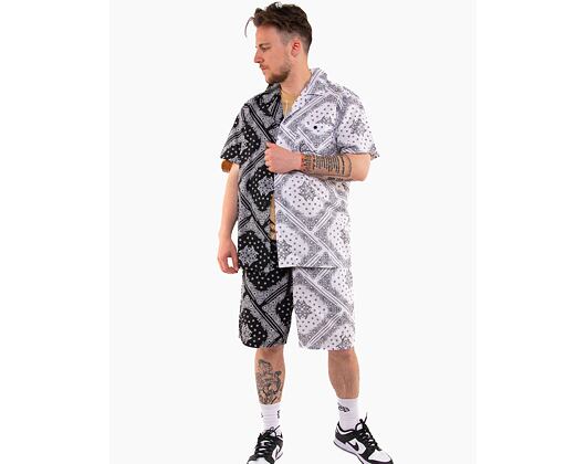 Kraťasy Karl Kani Small Signature Paisley Block Resort Shorts black/white