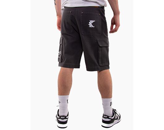 Kraťasy Karl Kani Small Signature Washed Cargo Shorts anthracite