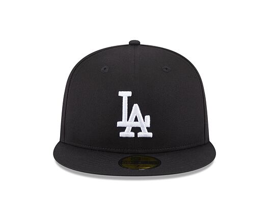 Kšiltovka New Era 59FIFTY MLB Team Side Patch Los Angeles Dodgers Black / White