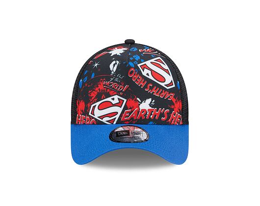 Dětská Kšiltovka New Era 9FORTY Kids A-Frame Trucker DC Print Superman Blue Azure / Black