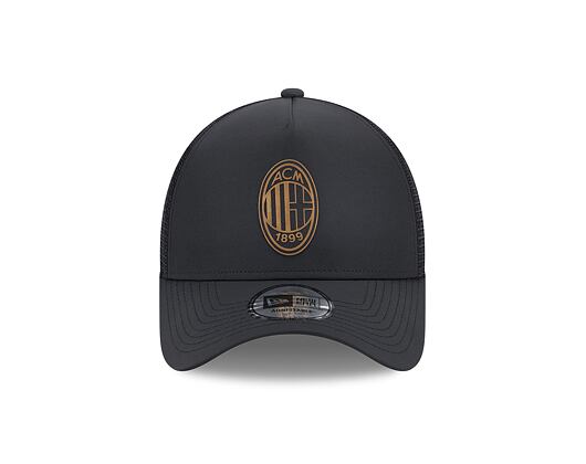 Kšiltovka New Era 9FORTY A-Frame Trucker Black Gold AC Milan Black Black