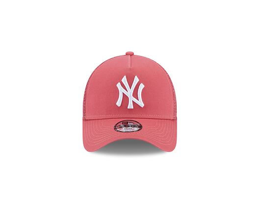 Dětská Kšiltovka New Era 9FORTY Kids A-Frame Trucker MLB League Essential New York Yankees Pink / Wh