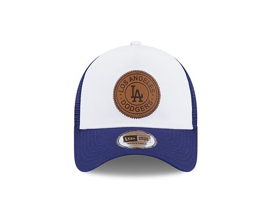 Kšiltovka New Era 9FORTY A-Frame Trucker MLB Team Patch Los Angeles Dodgers White / Dark Royal