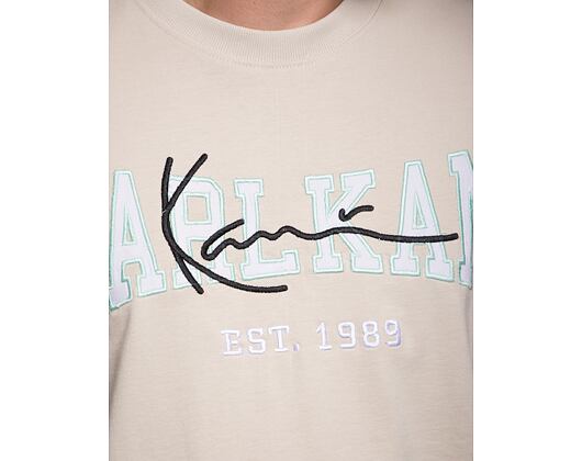 Triko Karl Kani College Signature Heavy Jersey Boxy Tee Off White