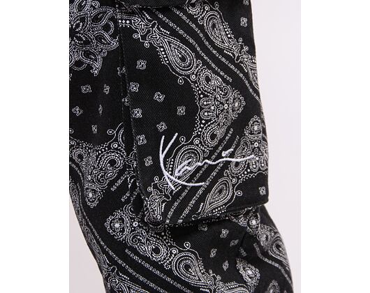 Kalhoty Karl Kani Small Signature Washed Paisley Cargo Pants Vintage Black