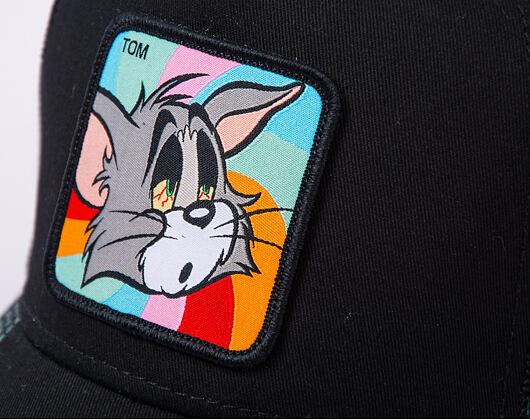 Kšiltovka Capslab Tom & Jerry - Sleepy Tom Black / Turqoise