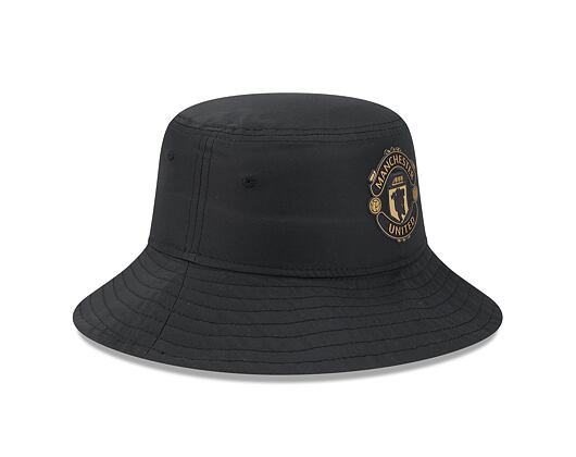 Klobouk New Era Black Gold Bucket Hat Manchester United FC Black