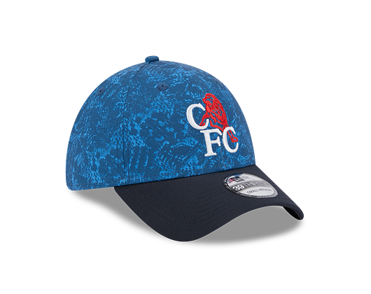 Kšiltovka New Era 39THIRTY Retro All Over Print Chelsea FC Lion Crest Navy