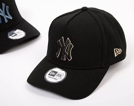 Kšiltovka New Era 9FORTY A-Frame MLB Black and Gold New York Yankees Black