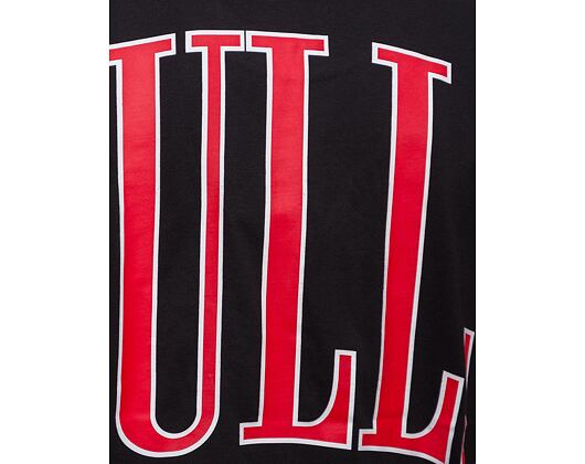 Triko New Era NBA Arch WordMark Oversized Tee Chicago Bulls Black / Front Door Red