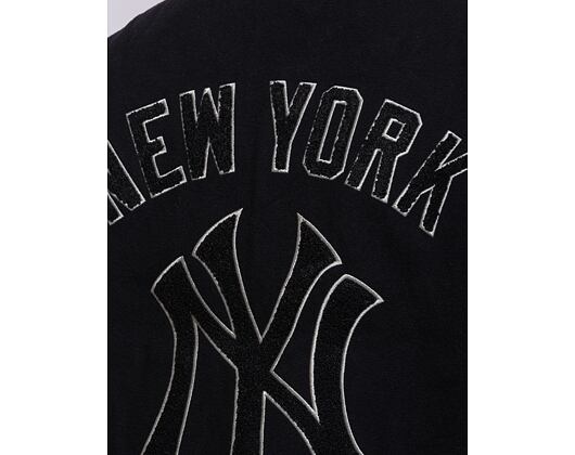 Bunda New Era MLB Large Logo Varsity New York Yankees Cooperstown Black / Off White
