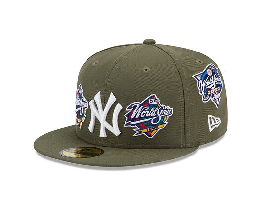 Kšiltovka New Era 59FIFTY MLB 5 Olive WS New York Yankees New Olive / White