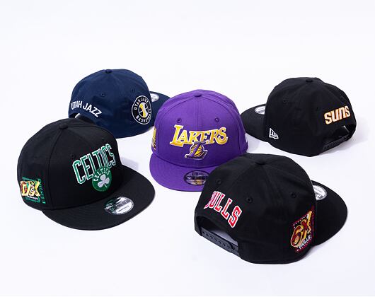 Kšiltovka New Era 9FIFTY NBA Patch Los Angeles Lakers True Purple / Upright Yellow