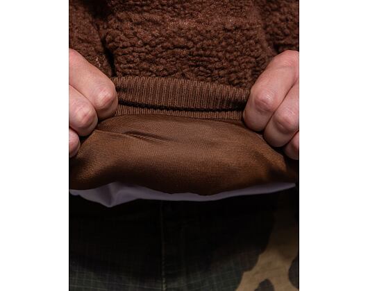 Mikina Karl Kani Metal Signature Teddy Os Hoodie brown