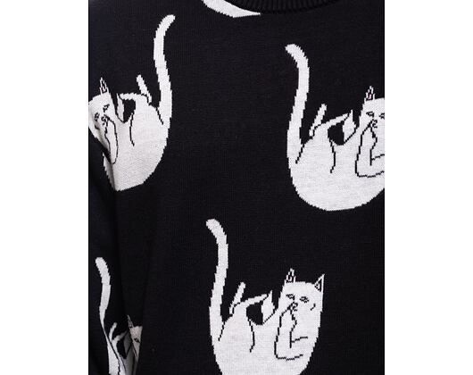 Svetr Rip N Dip Falling Nerm Knit Sweater Black