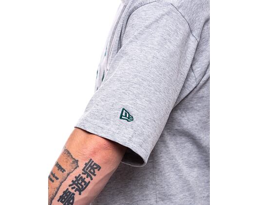 Triko New Era MLB Team Patch Oversized Tee New York Yankees Cooperstown Heather Grey / Dark Green