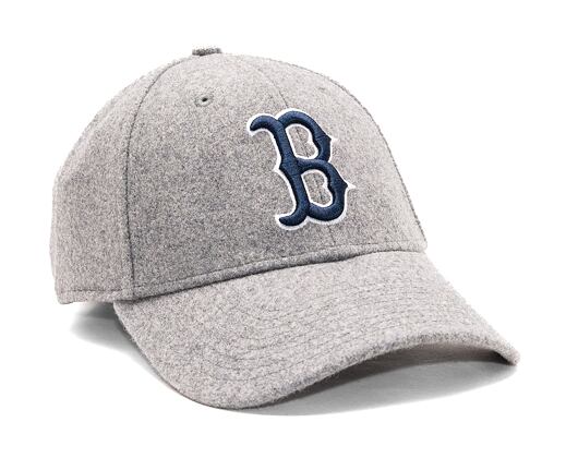 Kšiltovka New Era 9FORTY MLB Melton Wool Essential Boston Red Sox Graphite / Navy