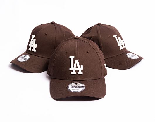 Kšiltovka New Era 9FORTY MLB League Essential Los Angeles Dodgers Dark Brown / Off White