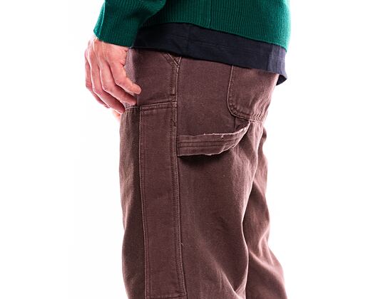 Kalhoty Karl Kani OG Washed Patchwork Carpenter Pants brown/taupe