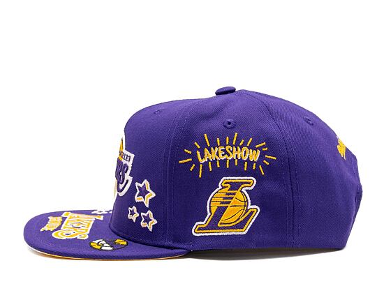 Kšiltovka Mitchell & Ness All Out Snapback NBA LOS ANGELES LAKERS Purple