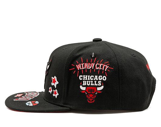Kšiltovka Mitchell & Ness All Out Snapback NBA CHICAGO BULLS Black