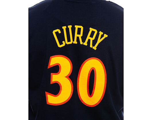 Triko Mitchell & Ness Name & Number tee Golden State Warriors Stephen Curry Navy
