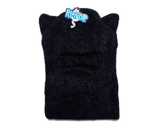 Kukla Rip N Dip Kitty Ears Faux Mohair Balaclava (Black)