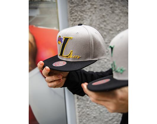 Kšiltovka Mitchell & Ness Top Letter Snapback NBA LOS ANGELES LAKERS Grey