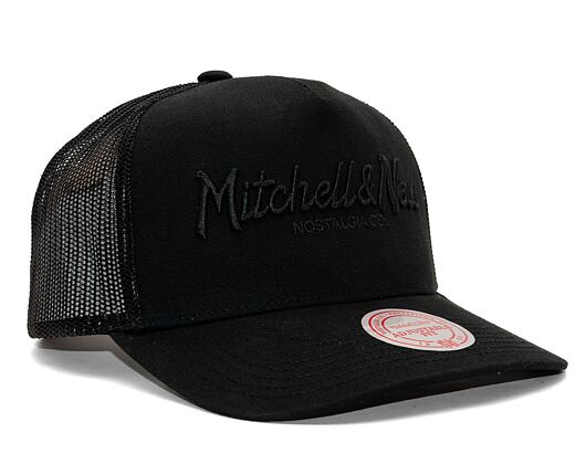 Kšiltovka Mitchell & Ness Pinscript Trucker black/black