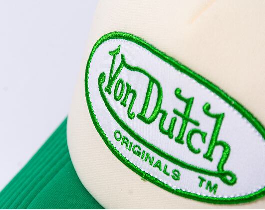 Kšiltovka Von Dutch Trucker Tampa - Trucker Foam - Polyester Foam - Cream/Green