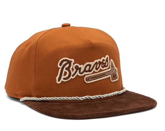 Kšiltovka New Era MLB Cord Golfer Atlanta Braves Caramel Brown / Pineapple