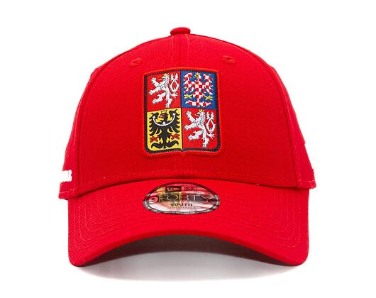 Dětská Kšiltovka New Era 9FORTY Kids National Team - Czech Republic Scarlet