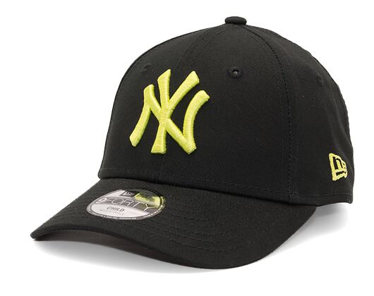 Dětská kšiltovka New Era 9FORTY Kids MLB League Essential New York Yankees Black / Cyber Green