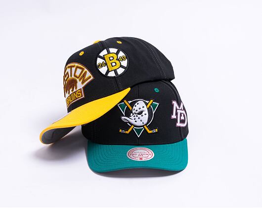 Kšiltovka Mitchell & Ness Overbite Pro Snapback Vntg Anaheim Ducks Black