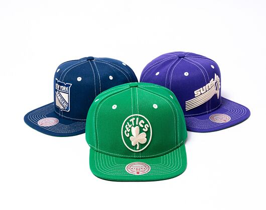 Kšiltovka Mitchell & Ness Contrast Natural Snapback Hwc Boston Celtics Green