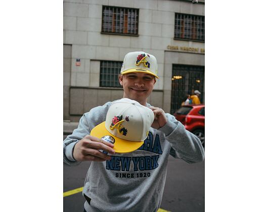 Kšiltovka New Era 9FIFTY MLB Floral Atlanta Braves Retro - Ivory / Juicy Yellow