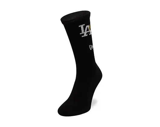 Ponožky New Era - MLB Icon Crew 1Pack - LA Dodgers - Black / White