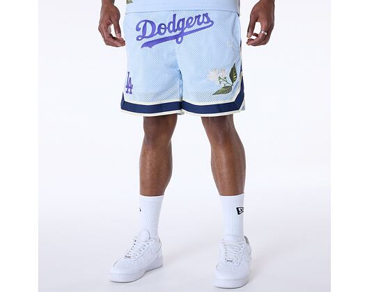 Kraťasy New Era - MLB Floral Mesh - LA Dodgers - Pastel Blue