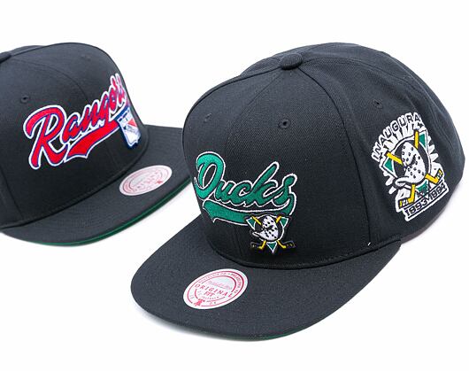 Kšiltovka Mitchell & Ness - Anaheim Ducks - Oversweep Snapback Vntg - Black