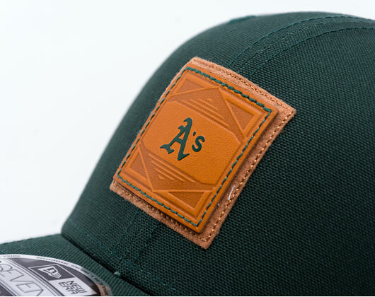 Kšiltovka New Era - MLB Debossed 9SEVENTY Stretch-Snap - Oakland Athletics - Green / Brown