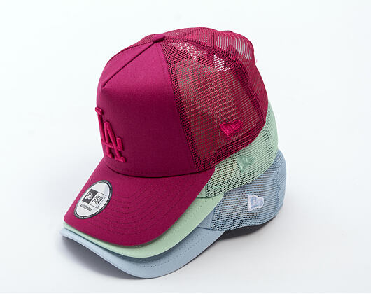 Kšiltovka New Era - MLB League Essential 9FORTY Trucker - LA Dodgers - Cherry