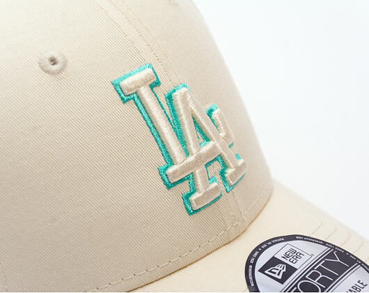 Kšiltovka New Era - MLB Team Outline 9FORTY - LA Dodgers - Cream / Teal