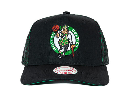 Kšiltovka Mitchell & Ness - NBA Tremor Trucker - Boston Celtics - Black