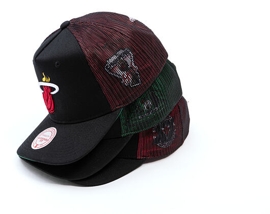Kšiltovka Mitchell & Ness - NBA Tremor Trucker - Miami Heat - Black